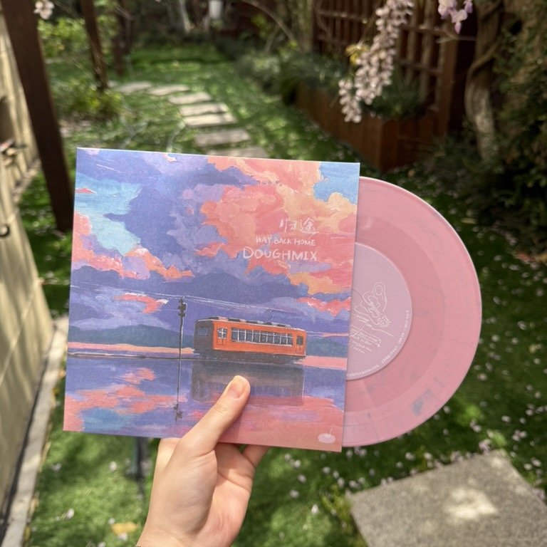 Way Back Home vinyl in the garden
